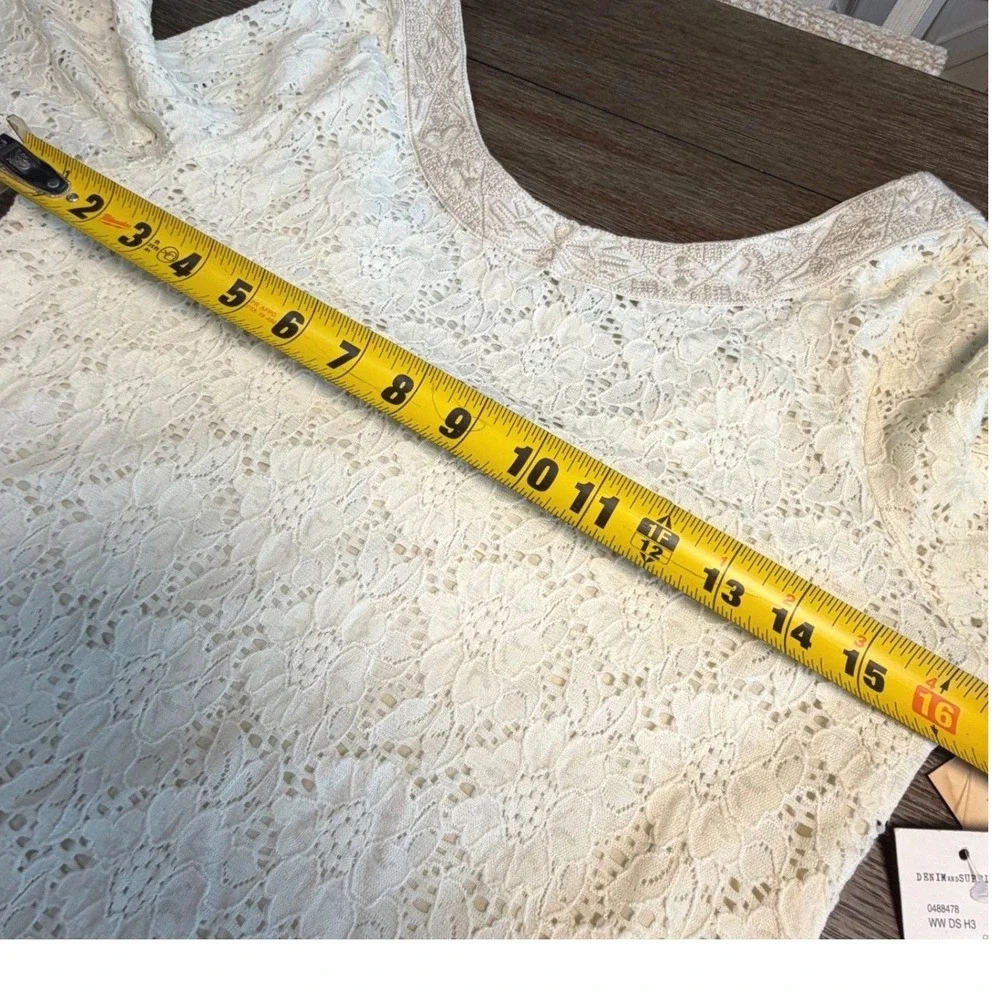 Denim & Supply Ralph Lauren Lace Mini Dress Cream Embroidered  Size‎ M NEW